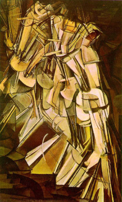 "Nude descending a staircase" (1912), Marcel Duchamp