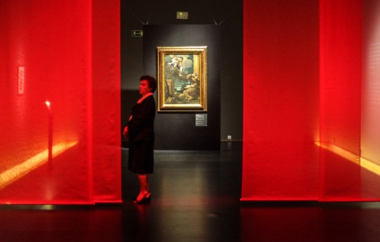 przygotowania do otwarcia wystawy