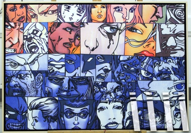 "29 andlit" - stylem przypomina prace Roy'a Lichtenstein'a